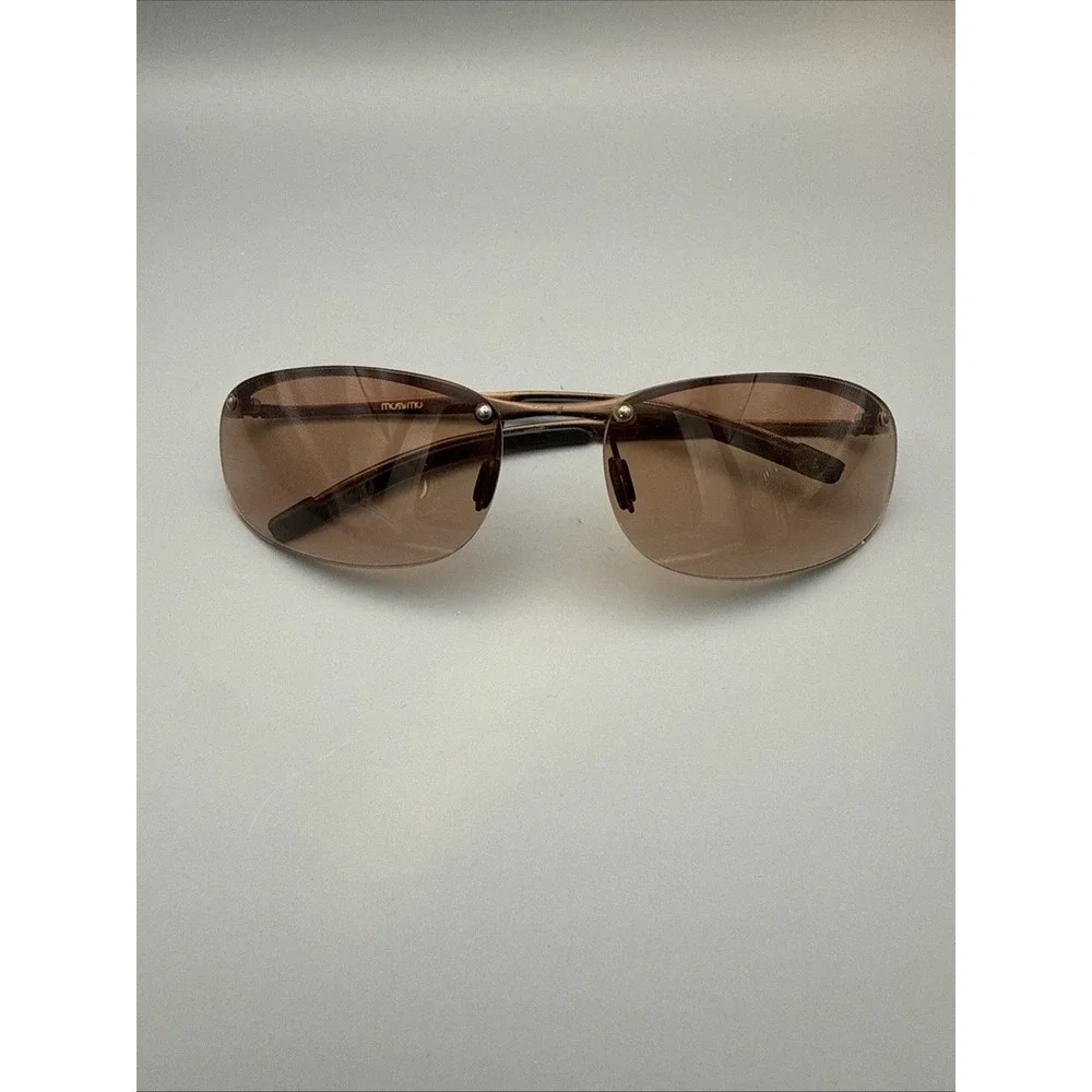 Vintage Mossimo Authentic Semi Rimless Brown Metal sunglasses - Discontinued